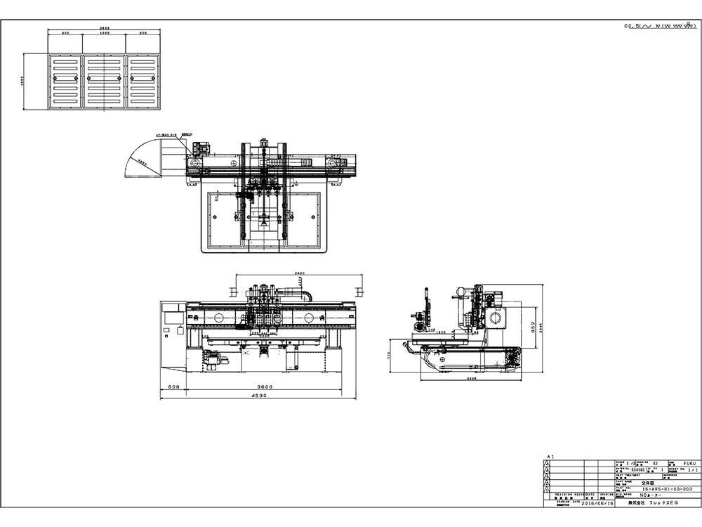 住宅造作用部材の汎用NCルーター 3SP+丸鋸設計図