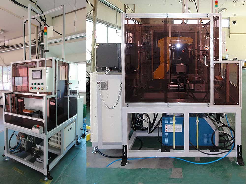 トランペット シリンダー 仮組み植込管溶接機 機械本体